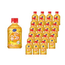 해태htb 썬키스트 허니유자, 280ml, 24개