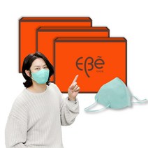 이비에 새부리형 슬림뷰티 컬러 4중필터 마스크 대형, 10개입, 3개, 민트