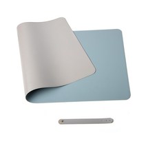 스위스윙거 파스텔 방수 마우스 장패드 양면형 70 x 35 cm, 스카이 + 그레이, 1개