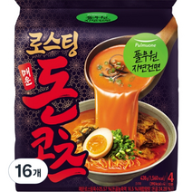 풀무원 로스팅 매운 돈코츠 라멘 4인, 16개