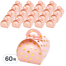 도나앤데코 조슈아 미니 금박 손잡이상자, 핑크, 60개