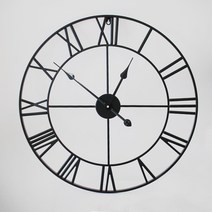 까사재클린 무소음 벽시계 클래식 40cm, 블랙