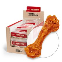 터키츄 반려동물 건조 간식 본 L, 칠면조 + 소고기 혼합맛, 10개