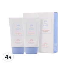 플루 데일리 라이트 워터풀 선크림 SPF50+ PA++++, 50g, 4개