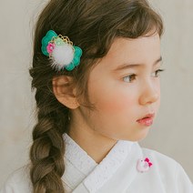 채니봉봉 밍크 이채 나비 한복집게핀
