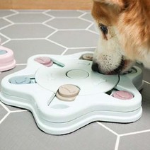 딩동펫 반려동물 지능개발 퍼즐간식토이 IQ 장난감 눈꽃 지름 25cm x 높이 2.8cm, 블루, 1개