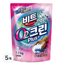 비트 O2 크린플러스 표백제, 1.4kg, 5개