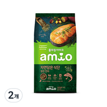 아미오 전연령 자연담은 식단 강아지 건식사료, 연어, 1.8kg, 2개