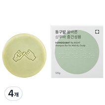 동구밭 올바른 샴푸바 중건성용, 4개, 120g