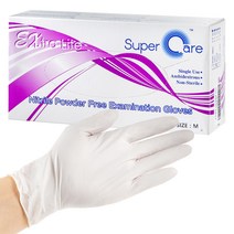 슈퍼케어 니트릴장갑 M, 흰색, 중(M), 1개