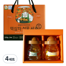 필내음 제주차선물 320g x 2종세트, 한라봉차 + 천혜향차, 4세트
