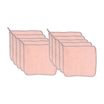 더깔끔 프리미엄 산호벨벳 고리 행주 랜덤, 10개