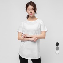 캐럿 여성용 반팔 레이어링 티셔츠