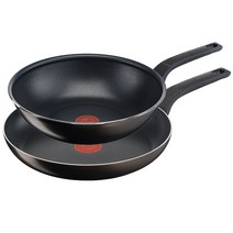 테팔 티타늄 액티쿡 프라이팬 2종세트, 블랙커피, 프라이팬 30cm + 볶음팬 28cm