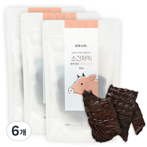 반려소반 강아지 간식 50g, 6개, 소간저키
