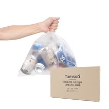 [20리터봉투] 탐사 분리수거 쓰레기용 비닐봉투(투명), 20L, 200개