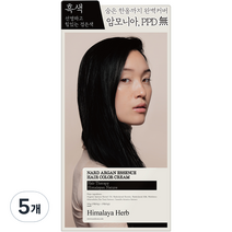 나드 아르간 에센스 새치 염색제, 흑색, 5개