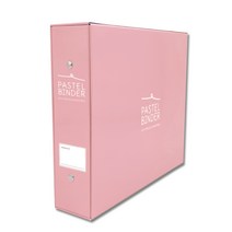 메이커리 파스텔 바인더 포토앨범 소형, 핑크(앨범), 블랙(내지), 25매