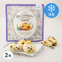 뚝방길홍차가게 블루베리 스콘 생지 4개입 (냉동), 320g, 2개