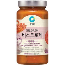 청정원 크랩&생크림 비스크로제 스파게티소스, 600g, 1개