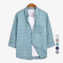가이스토리 남성용 빅사이즈 캐주얼 서키즈 7부 셔츠