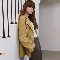 데카브 여성용 램스킨 레더 자켓 K223PSF001
