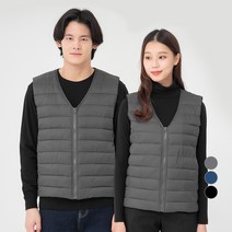 캐럿 남여공용 경량패딩 집업 조끼