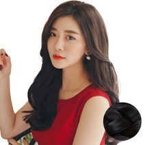 가발나라 9부 U자형 반가발 풀커버피스 내츄럴 셋팅펌, 다크블랙, 1개