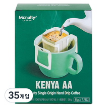 맥널티 케냐 AA 핸드드립 원두커피, 8g, 35개입