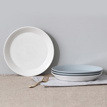 보울보울 어반데일리 디너플레이트 접시 세트 22cm, 1세트, 리넨화이트 2p + 프렌치그레이 2p