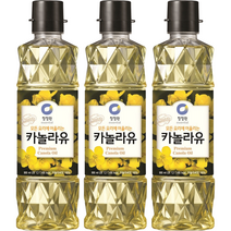 청정원 카놀라유, 900ml, 3개