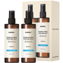 쿤달 퍼퓸 룸 앤 패브릭 섬유탈취제 클린솝향, 300ml, 2개, 클린솝