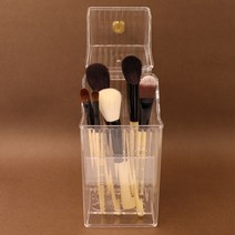 하늬통상 화장품 브러쉬 보관 케이스 아크릴 9칸, 화이트, 1개