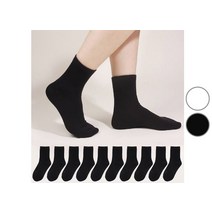두발로 여성용 프리미엄 데일리 밴딩 중목 양말 10켤레