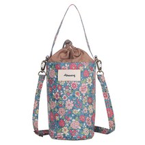 알맹 보온보냉 파우치 AMCBP08, 플라워블루