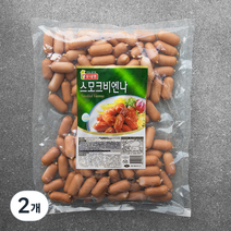 롯데햄 스모크 비엔나, 1000g, 2개