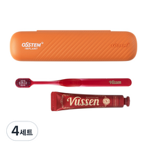 오스템 여행 휴대용 양치키트 뷰센 S 시린이케어 치약 40g + 칫솔 세트, 4세트