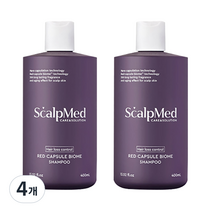 스칼프메드 레드캡슐바이옴 탈모완화 샴푸, 400ml, 4개
