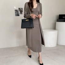 마이시즌 여성용 엘리시아 원피스 가디건 세트