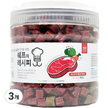 펫슐랭 강아지 쉐프의 레시피 트릿 800g, 소고기육포, 3개
