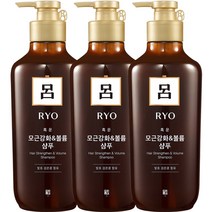 려 흑운 모근강화 볼륨케어 샴푸, 550ml, 3개