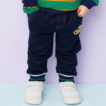 헤이미니 아동용 크러쉬사선지 데님 팬츠