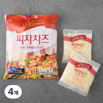 드빈치 치즈명장 피자치즈, 280g, 4개
