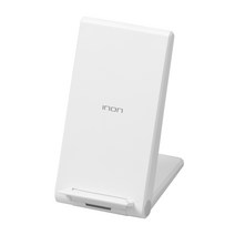 아이논 접이식 고속 무선충전기 IN-WC210, 화이트, 1개