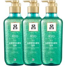 려 청아 딥클렌징 쿨링 샴푸, 3개, 550ml
