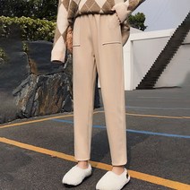 루나걸 여성용 로티 기모 베기 팬츠