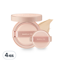 바닐라코 커버리셔스 파워 핏 롱웨어 쿠션 14g + 리필 14g 세트, 23 피넛, 4세트