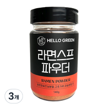헬로우그린 라면 스프 파우더, 3개, 140g