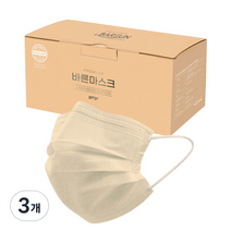 고르고 바른 일회용 마스크 성인용, 50개입, 3개, 진베이지