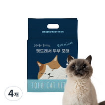 펫드레서 고양이 프리미엄 초극세사 두부모래 2.0mm, 7L, 4개, 무향